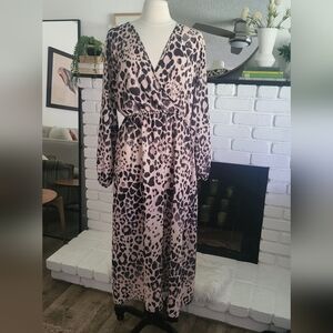 Chic Animal Print Wrap Dress